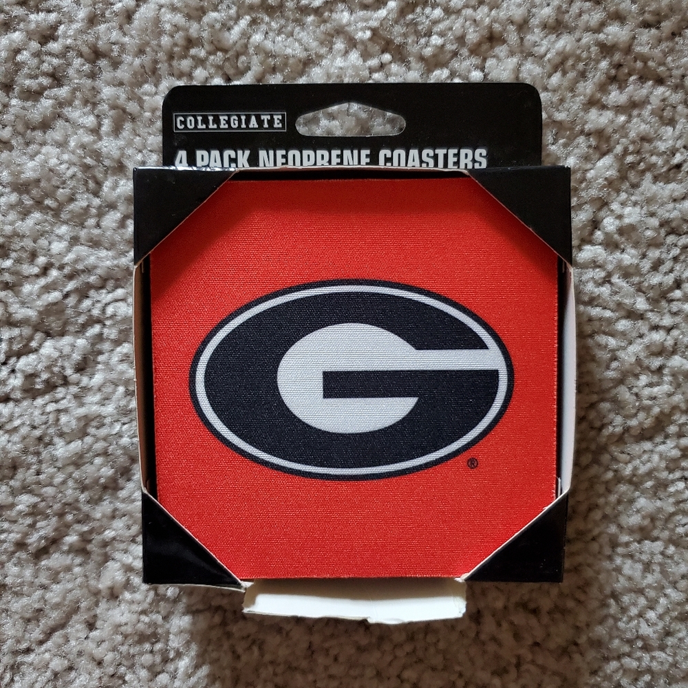 Georgia Bulldog foam coasters